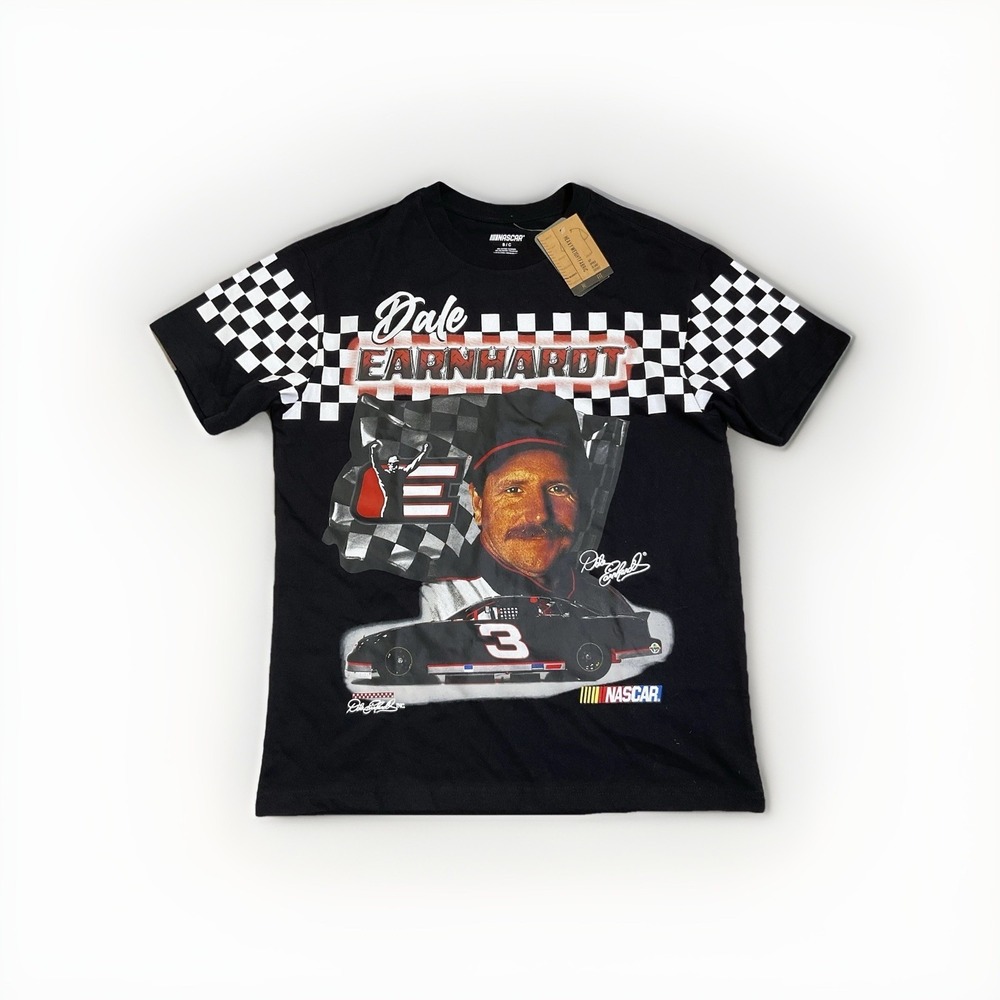 Dale Earnhardt Shirt Mens Small NASCAR Racing‎ Checkered Flag Tee NASCAR Racing